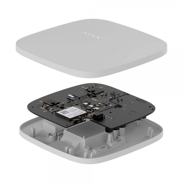 Інтелектуальна централь Ajax Hub 2 (4G) біла з 2G, 3G, 4G, Ethernet, підтримкою датчиків з фотоверифікацією