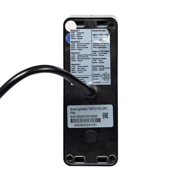 Відеопанель TOKYO FHD (2RF) BLACK Light Vision