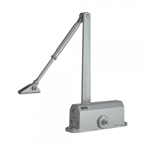 Дверний доводчик Dortec DT-63H Silver з фіксацією дверей у відчиненому положенні