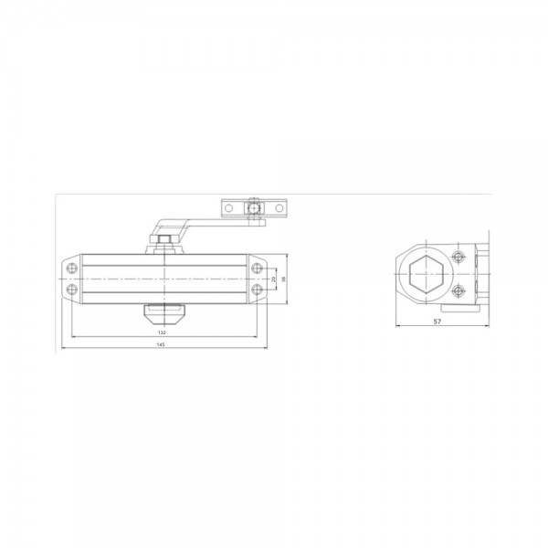 Дверний доводчик Dortec DT-62 Silver