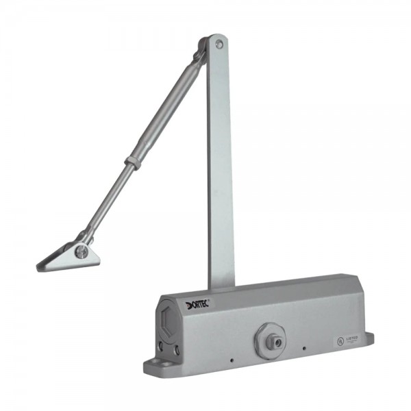 Дверний доводчик Dortec DT-514H Silver з фіксацією дверей у відчиненому положенні