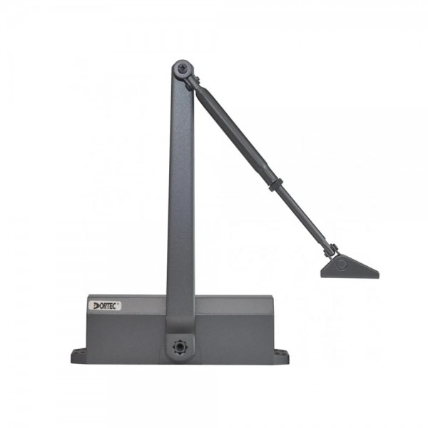 Дверний доводчик Dortec DT-64H Graphite з фіксацією дверей у відчиненому положенні
