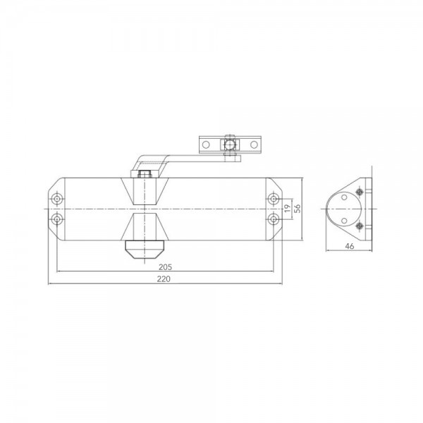 Дверний доводчик Dortec DT-83 Silver