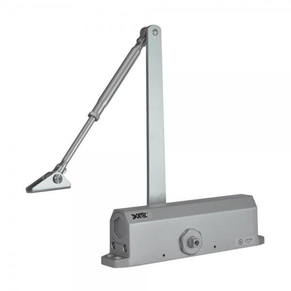 Дверний доводчик Dortec DT-536H Silver з фіксацією дверей у відчиненому положенні