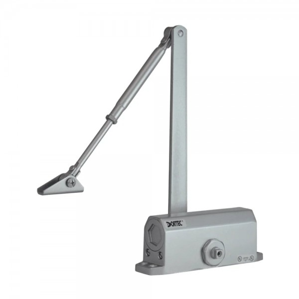 Дверний доводчик Dortec DT-64H Silver з фіксацією дверей у відчиненому положенні