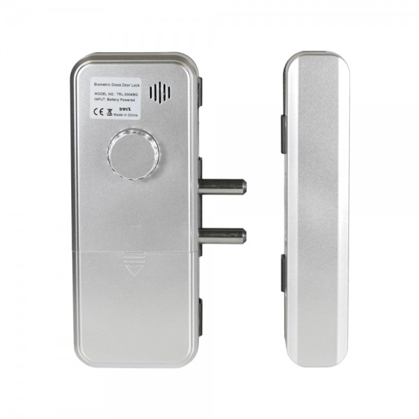 Замок біометричний автономний на скляні двері Trinix TRL-3304BG зі зчитувачем відбитків пальців і карт EM-Marine
