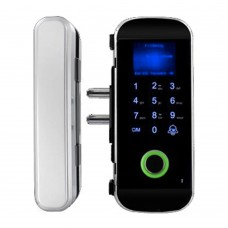 Замок біометричний автономний на скляні двері Trinix TRL-3303BG зі зчитувачем відбитків пальців і карт EM-Marine