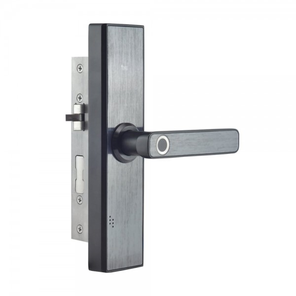 Замок біометричний автономний Trinix TRL-5108BTF Black Right з Bluetooth, зчитувачем відбитків пальців і карт Mifare