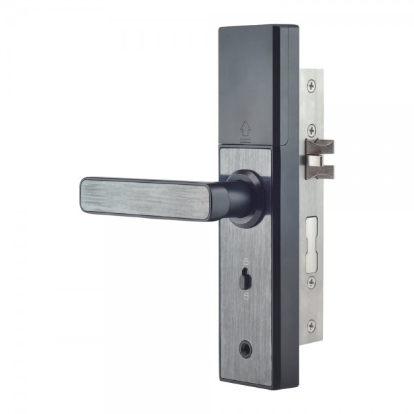 Замок біометричний автономний Trinix TRL-5108BTF Black Right з Bluetooth, зчитувачем відбитків пальців і карт Mifare