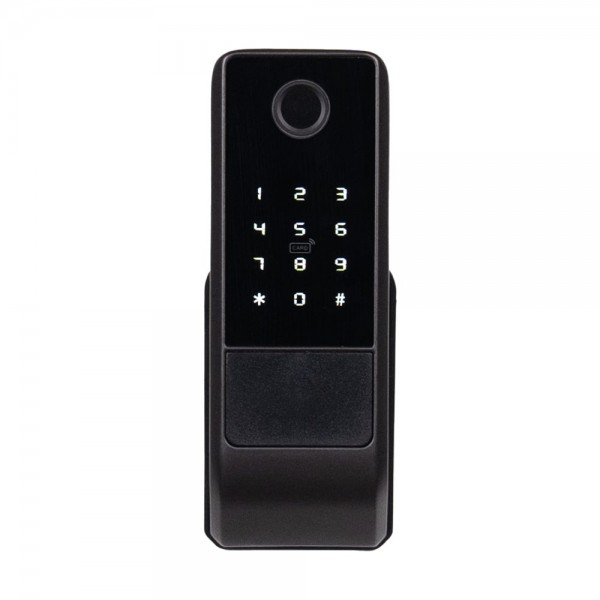 Замок біометричний автономний Trinix TRL-5202BT2FW Black з Bluetooth, зчитувачем відбитків пальців і карт Mifare