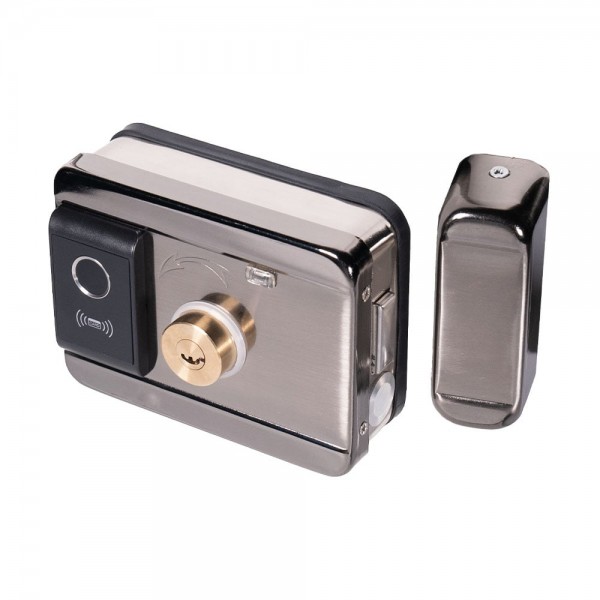 Замок біометричний автономний Trinix TRL-5202BT2FW Black з Bluetooth, зчитувачем відбитків пальців і карт Mifare