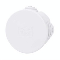 Коробка розподільна з кабельними вводами Courbi сіра Ø65 х 35 мм