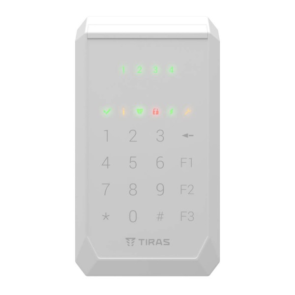 Клавіатура Tiras K-PAD4 White на 4 індикатори зон