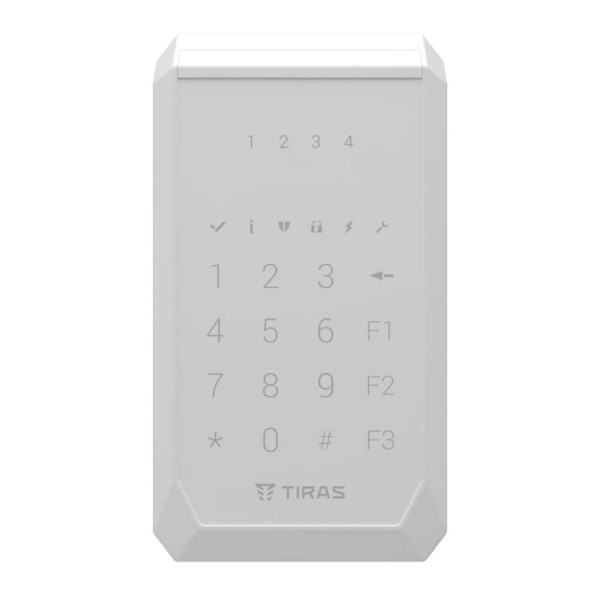 Клавіатура Tiras K-PAD4 White на 4 індикатори зон