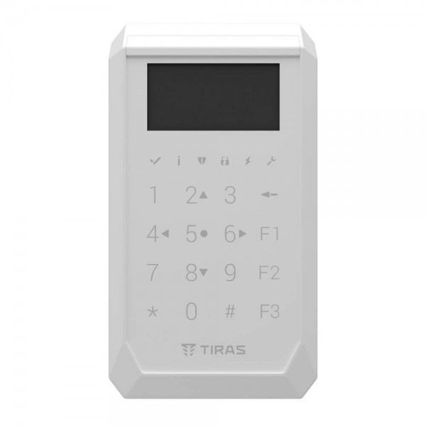 Клавіатура Tiras K-PAD OLED+ White з OLED-дисплеєм та вбудованим зчитувачем NFC/Mifare
