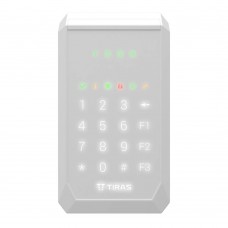Клавіатура Tiras K-PAD4+ White на 4 індикатори зон з вбудованим зчитувачем NFC/Mifare