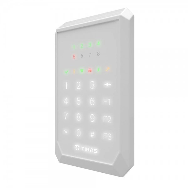 Клавіатура Tiras K-PAD8 White на 8 індикаторів зон