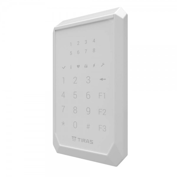 Клавіатура Tiras K-PAD8 White на 8 індикаторів зон