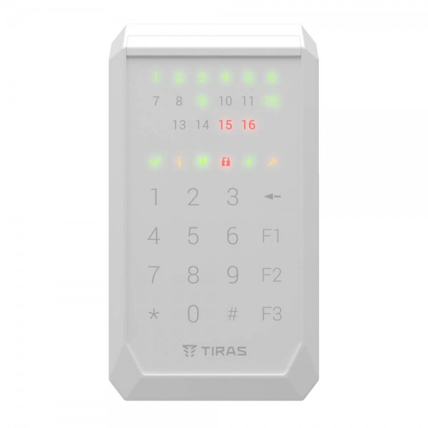 Клавіатура Tiras K-PAD16 White на 16 індикаторів зон