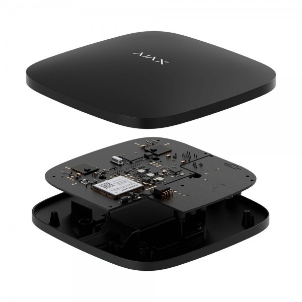 Інтелектуальна централь Ajax Hub 2 (4G) чорна з 2G, 3G, 4G, Ethernet, підтримкою датчиків з фотоверифікацією