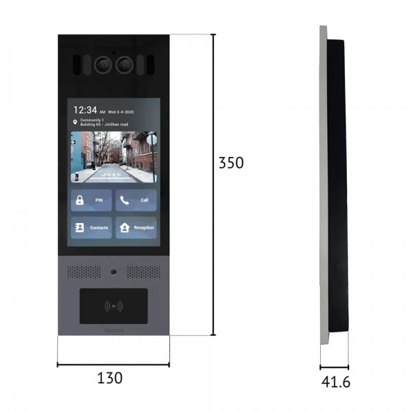 IP-відеопанель багатоабонентська 5Mp Akuvox X915S з екраном 8