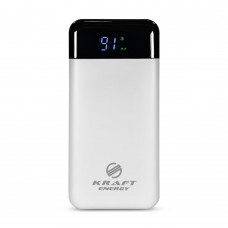 Повербанк 20000mAh Power Bank Kraft KPB-2120FCL White 22.5W QC3.0 LED-ліхтар