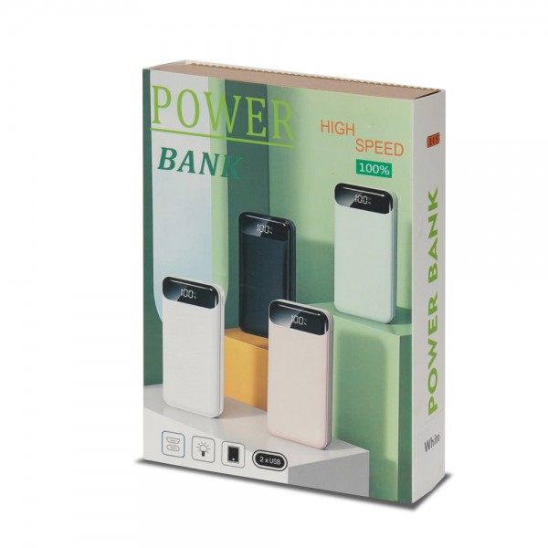 Повербанк 20000 mAh Power Bank Kraft KPB-2020FC White 22.5W QC3.0