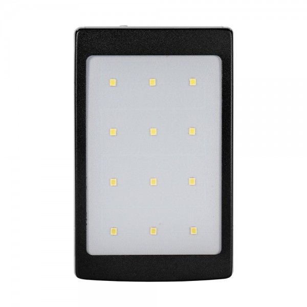 Повербанк з сонячною панеллю 10000mAh Power Bank Kraft KPB-1012SL Black LED-ліхтар