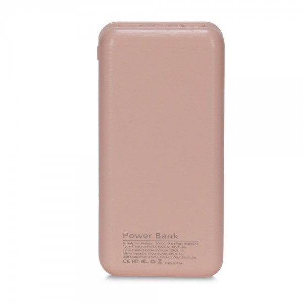 Повербанк 20000 mAh Power Bank Kraft KPB-2020FC Pink 22.5W QC3.0