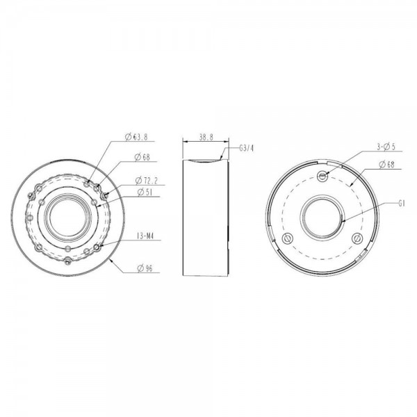 Коробка розподільна TVT TD-YXH0104 Black