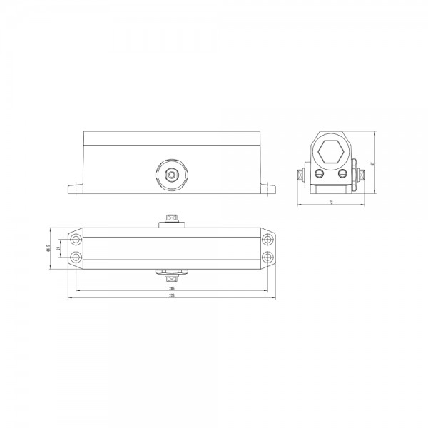 Дверний доводчик Dortec DT-64 White