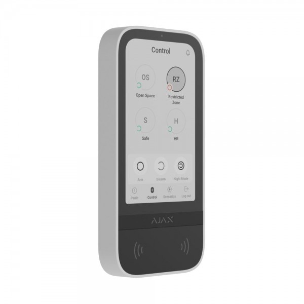 Клавіатура Ajax KeyPad TouchScreen біла