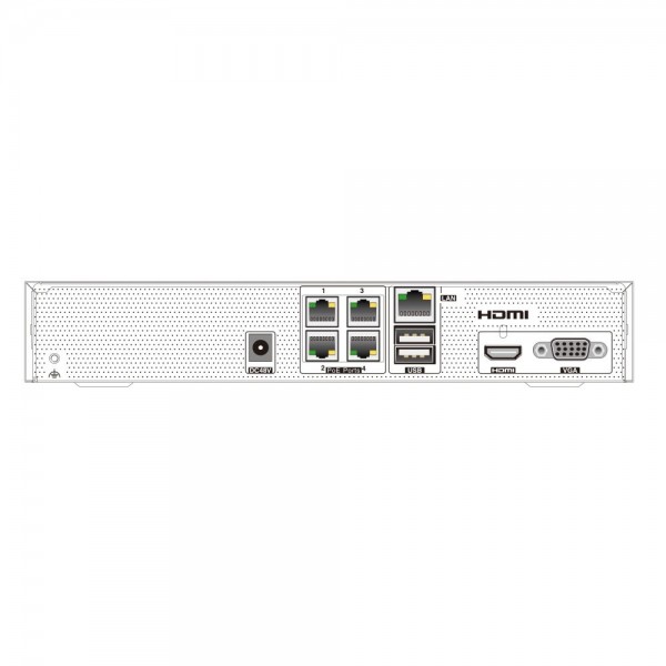 IP-відеореєстратор 4-канальний 8Mp TVT TD-3004H1-4P-B1-B з 4 портами PoE