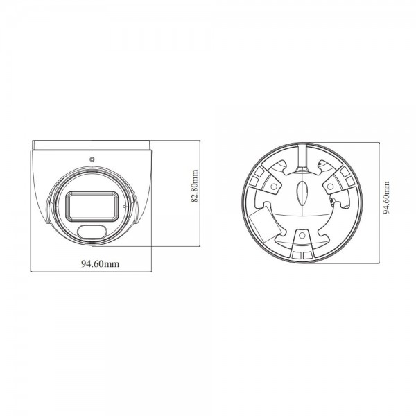 IP-відеокамера 4Mp TVT TD-9544S4-C(D/PE/AW2) Black 2.8mm, ІЧ+LED-підсвічування, з мікрофоном