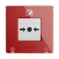Бездротова кнопка для активації пожежної тривоги вручну Ajax ManualCallPoint Red Jeweller