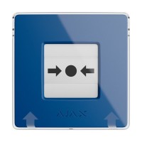 Бездротова кнопка для активації пожежної тривоги вручну Ajax ManualCallPoint Blue Jeweller