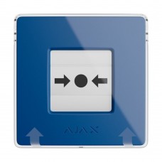 Бездротова кнопка для активації пожежної тривоги вручну Ajax ManualCallPoint Blue Jeweller