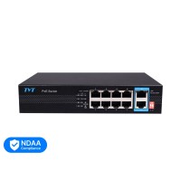PoE-комутатор 10-портовий TVT TD-B2208S1-PGU з 8 портами PoE