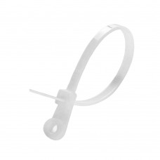 Стяжка кабельна пластикова з кільцем Apro 5x200 біла (100 шт.)