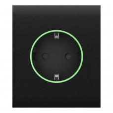 Фронтальна панель Ajax CenterCover (smart) [type F] [55] ASP black/чорна для розумної розетки Outlet (type F)