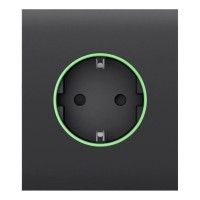 Фронтальна панель Ajax CenterCover (smart) [type F] [55] ASP graphite/графіт для розумної розетки Outlet (type F)