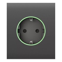 Фронтальна панель Ajax CenterCover (smart) [type F] [55] ASP grey/сіра для розумної розетки Outlet (type F)