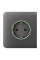 Фронтальна панель Ajax SideCover (smart) [type F] [55] ASP grey/сіра для розумної розетки Outlet (type F)