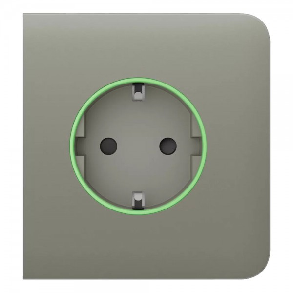 Фронтальна панель Ajax SideCover (smart) [type F] [55] ASP olive/оливкова для розумної розетки Outlet (type F)