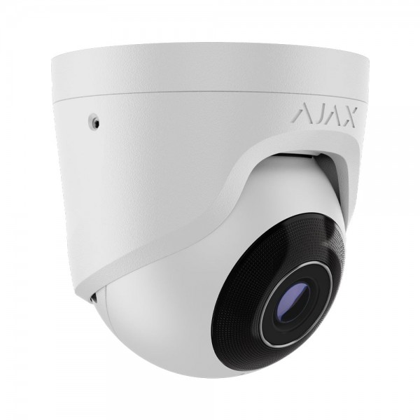 IP-відеокамера 5Mp Ajax TurretCam (5 Mp/4 mm) (8EU) ASP White 4mm з мікрофоном