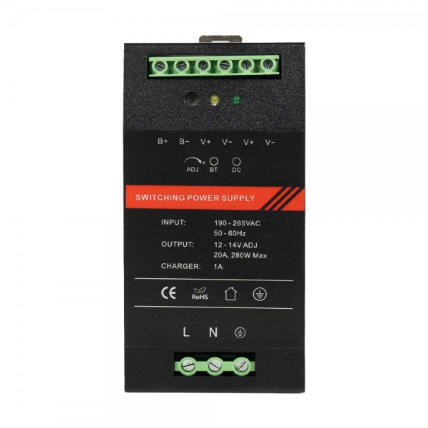 Джерело безперебійного живлення Kraft PSU-1220DIN з кріпленням на DIN-рейку