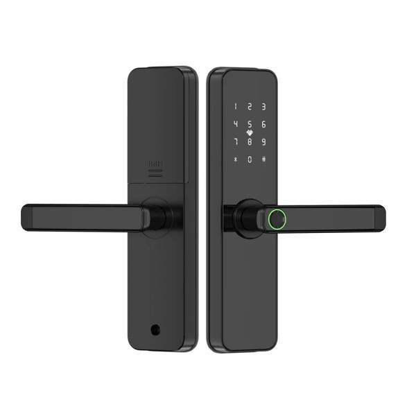 Замок біометричний автономний Trinix TRL-5401BTF Black з Bluetooth, зчитувачем відбитків пальців і карт Mifare