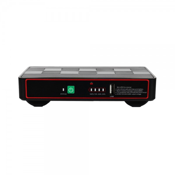 Джерело безперебійного живлення DC UPS Kraft KRF-MUPS-1812 5V/9V/12V/24V/PoE, LiFePO4 2*6Ah, для роутера і медіаконвертера