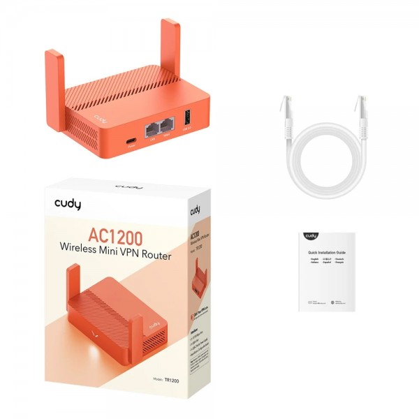 WiFi 5 Mesh-маршрутизатор Cudy TR1200 дводіапазонний портативний AC1200