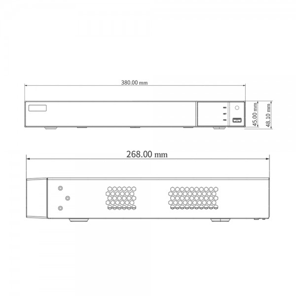 IP-відеореєстратор 16-канальний 8Mp TVT TD-3116H2-B2-B (160-160)